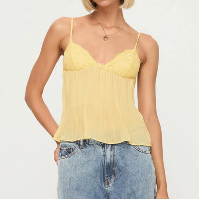 Women Y2K Spaghetti Strap Camisole Crop Top Mesh See through Slim Fit Tank Top Going Out Shirt Vest Tops Streetwear