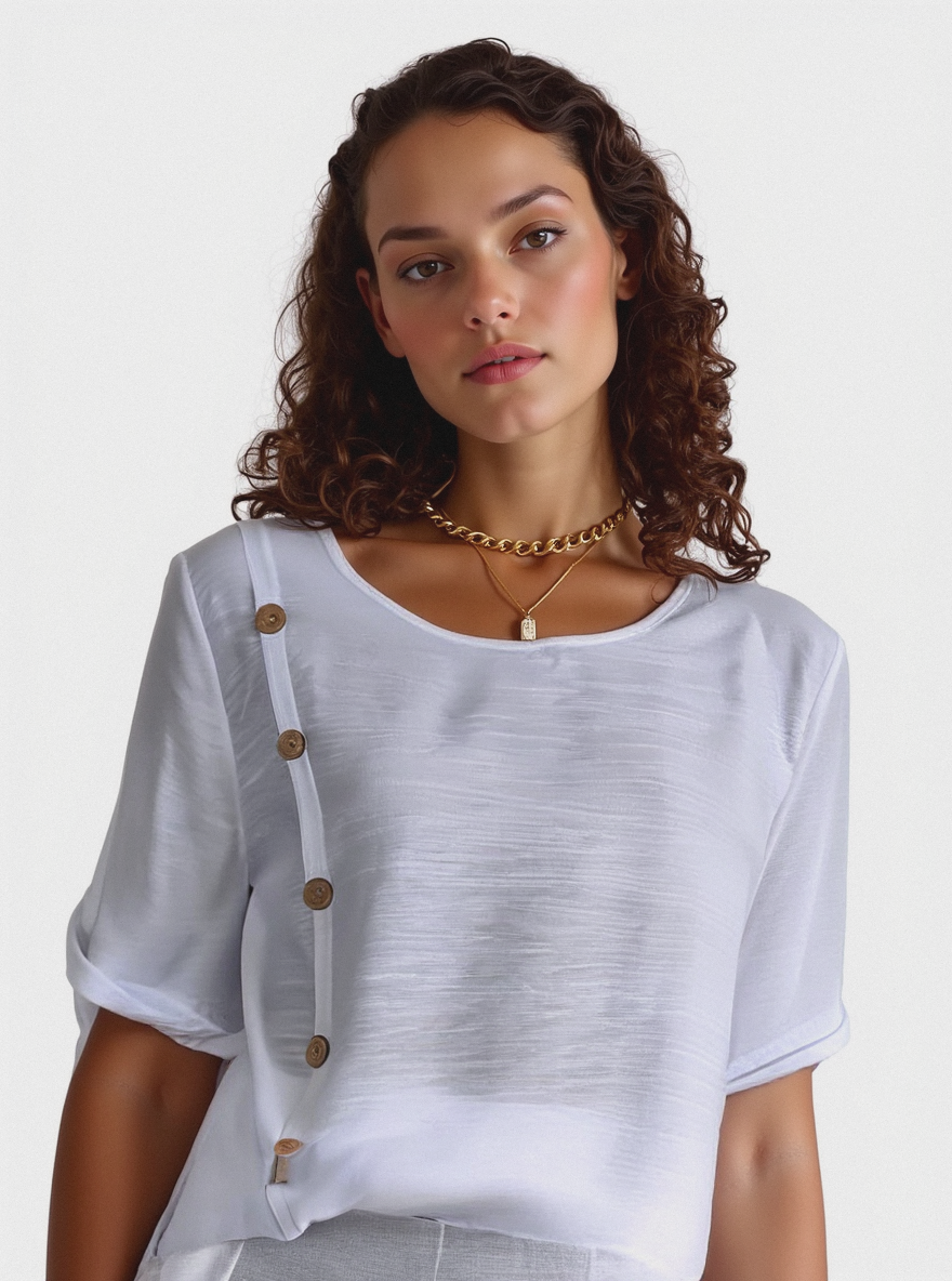 Natalia™ | Blusa con botones