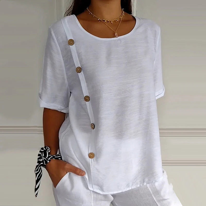 Natalia™ | Blusa con botones